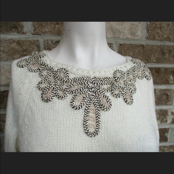 Anthropologie Angel of the North Sweater Sz M - Picture 5 of 5